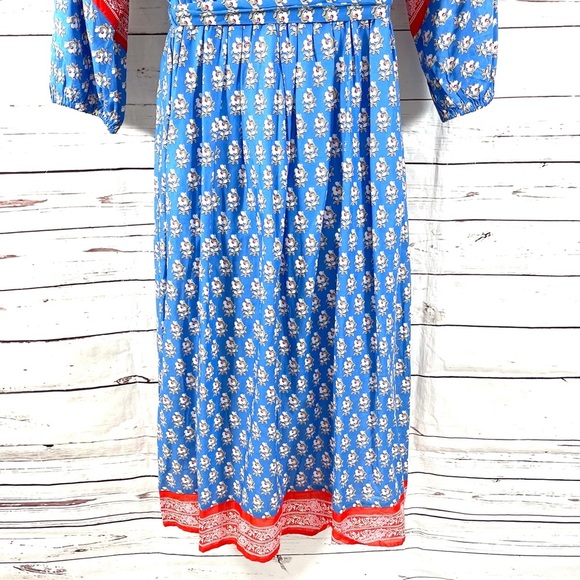 J. Crew Women’s V Neck Cover Up Dress In Classic Block Print Beachwear Size S - Picture 6 of 10